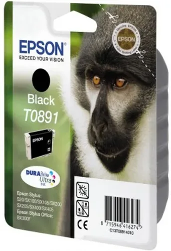 Epson, Epson E891bk Druckerpatronen bk - Epson T0891 bk, C13T08914011 für z.B. Epson Stylus SX 210, Epson Stylus Office BX 300 F, Epson Stylus S 20