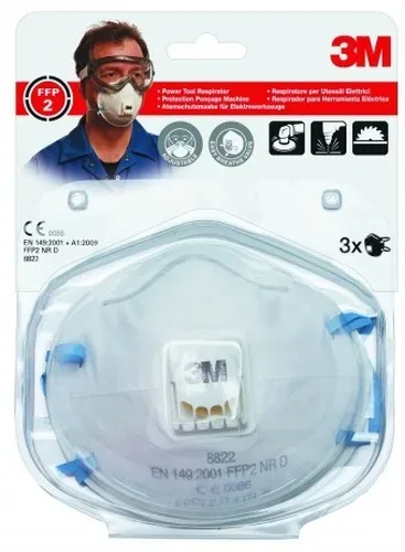 3M, 3M Partikelmaske Ffp2 | mit Ventil | 8822-3 | 3 Stk
