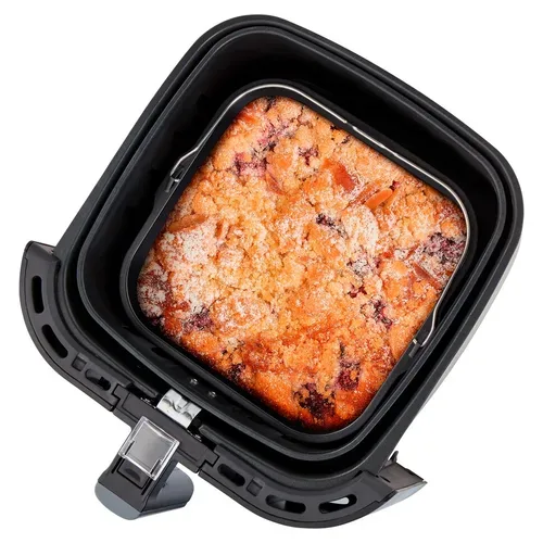 Medion, MEDION LIFE E40 XL Heißluftfritteuse MD 11740 schwarz, 100 Rezepte in der Life+ App, ölfreies Frittieren, 9 Automatikprogramme, 5,2 L Korbvolumen