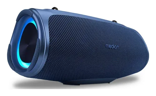 Medion, MEDION LIFE P61746 Tragbarer Bluetooth® Lautsprecher M blau, Dual Illuminated (RGB-Lichteffekte), Bluetooth® 5.3, integrierter Akku mit bis zu 45 Stunden Laufzeit, robustes & mobiles Design, 2 x 15 W RMS
