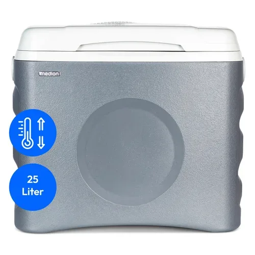 Medion, MEDION LIFE® Thermoelektrische Kühlbox MD 10735, Kühl- und Warmhaltefunktion, 25 L Kapazität, 12V-, 230V- und USB-Anschlüsse zur Stromversorgung
