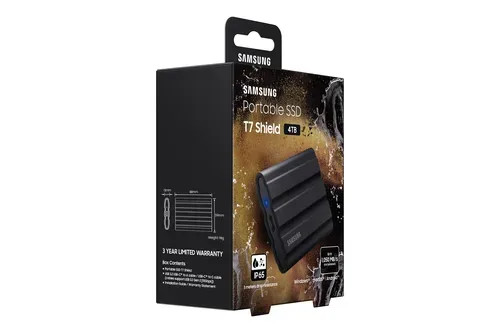 Samsung, Samsung - Externe SSD T7 Shield, Schwarz, 4 TB
