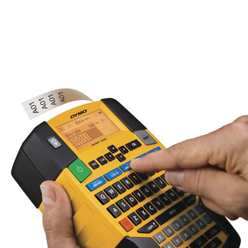 Dymo, DYMO RHINO 4200 Kit Beschriftungsgerät Geeignet für Schriftband: IND 6 mm, 9 mm, 12 mm, 19 mm