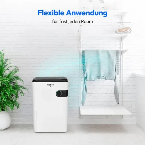 Medion, MEDION Smarter Luftentfeuchter DH30S (MD12044), Steuerung per App, Leistung max. 280W, Volumen Wassertank ca. 5L, 2 Geschwindigkeitsstufen, Touch-Bedienung