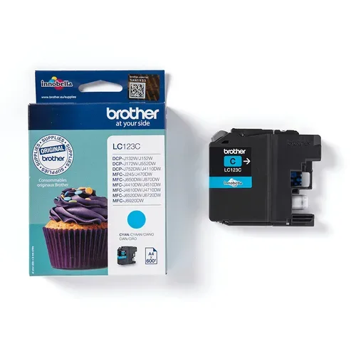 Brother, Brother B123C Druckerpatronen XL cy - Brother LC-123C für z.B. Brother MFCJ 6720 DW, Brother MFCJ 6520 DW, Brother MFCJ 4410 DW, Brother DCPJ 552 DW