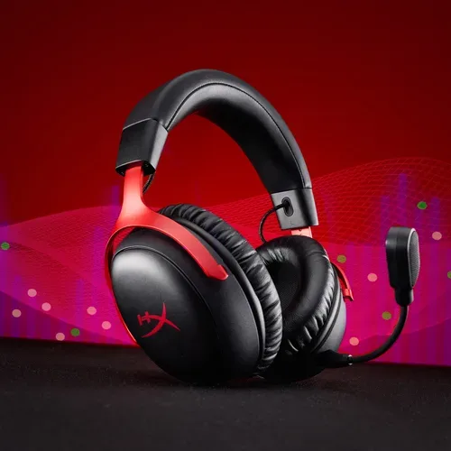 HP, HyperX Cloud III IDS-Basismodell ? Gaming-Headset (schwarz/rot)