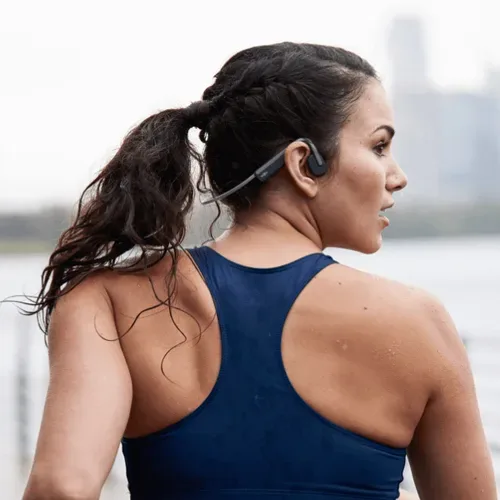 SHOKZ, SHOKZ Knochenschall-Sportkopfhörer OpenMove grau