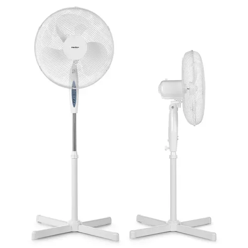 Medion, MEDION LIFE E10 SF Standventilator mit Fernbedienung (MD 18795), 3 Geschwindigkeitsstufen, verstellbarer Höhe, Schwenkfunktion, Timer-Funktion