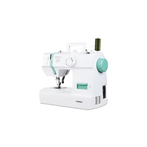 Medion, MEDION LIFE Nähmaschine SM70 (MD 11179) türkis, 12 verschiedene Stickmuster, 4-Stufen-Knopfloch,  einstellbare Stichlänge, 70-Watt-Motorleistung