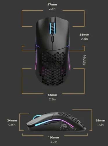 Glorious PC Gaming Race, Glorious PC Gaming Race - Model O- Wireless Gaming Mouse - matte black, Schwarz