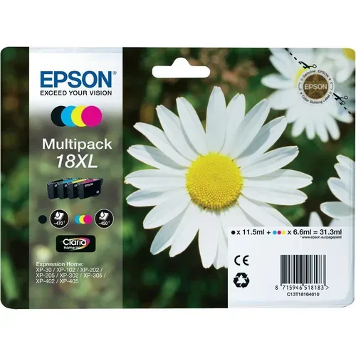 Epson, Epson E18XL Druckerpatronen XL bk - Epson No. 18XL, C13T18164010 für z.B. Epson Expression Home XP -100, Epson Expression Home XP -102