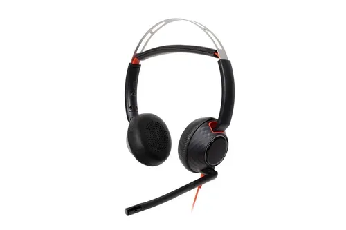 HP Poly, HP Poly Headset Blackwire C5220 Stereo USB- On Ear Headset Stereo Schwarz Noise Cancelling Computer
