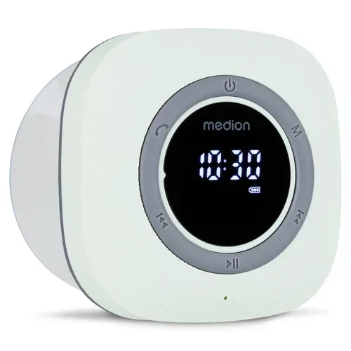 Medion, MEDION LIFE S66884 Duschradio, LED-Display, UKW-Radio, IPX6 Schutz, Bluetooth® 5.0, 30 W Ausgangsleistung (3 W RMS)