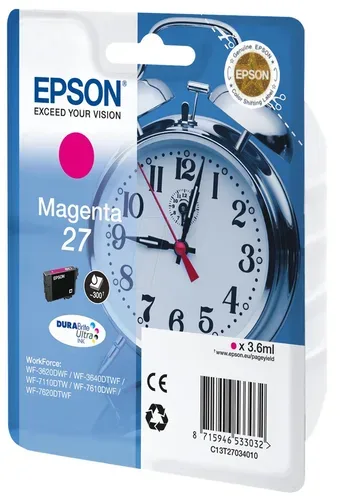 Epson, Epson E27 Druckerpatronen ma - Epson T2703, No. 27 m, C13T27034010 für z.B. Epson WorkForce WF -3600, Epson WorkForce WF -3620 DWF