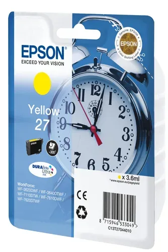 Epson, Epson E27 Druckerpatronen ye - Epson T2704, No. 27 y, C13T27044010 für z.B. Epson WorkForce WF -3600, Epson WorkForce WF -3620 DWF