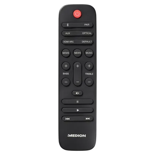 Medion, MEDION LIFE P61155 2.0 Soundbar, ideale Ergänzung zum TV bzw. Heimkino, kabellose Musikübertragung von Smartphone & Co via Bluetooth® 5.1, kompakte Soundbar mit Touch- & Fernbedienung