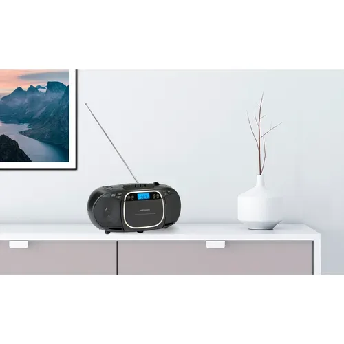 Medion, MEDION LIFE E66476 Tragbare CD-Boombox, CD-Player, Kassettendeck, FM-Radio, USB-MP3-Wiedergabe, 30 Senderspeicher, Batteriebetrieb