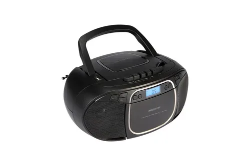 Medion, MEDION LIFE E66476 Tragbare CD-Boombox, CD-Player, Kassettendeck, FM-Radio, USB-MP3-Wiedergabe, 30 Senderspeicher, Batteriebetrieb