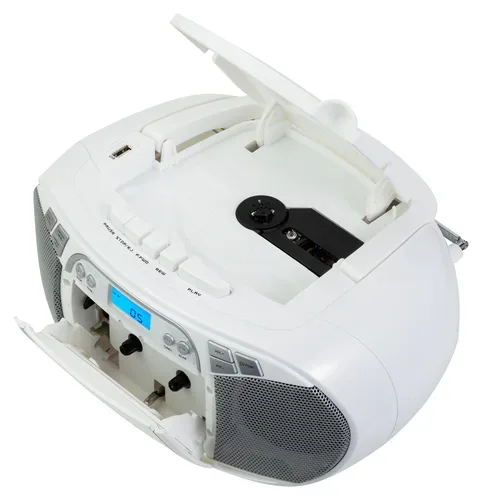 Medion, MEDION LIFE E66476 Tragbare CD-Boombox, CD-Player, Kassettendeck, FM-Radio, USB-MP3-Wiedergabe, 30 Senderspeicher, Batteriebetrieb