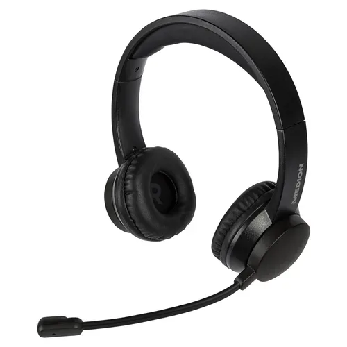 Medion, MEDION LIFE® E83265 USB-Headset, Stereo Kopfhörer für ein perfektes Klangerlebnis, integriertes Mikrofon mit glasklarer Tonaufnahme, pratkischer Lautstärkeregler am Kabel, leicht und bequem, Plug & Play, für PCs und Notebooks
