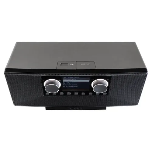 Medion, MEDION LIFE P85333 Stereo Internetradio schwarz, 7,1 cm (2,8'') TFT-Farbdisplay, über 25.000 Internet-Radiosender & viele Podcasts empfangen, DAB+/UKW Radio, Wecker, WLAN, Bluetooth®, Amazon Music, Spotify®-Connect, 2 x 6 W RMS