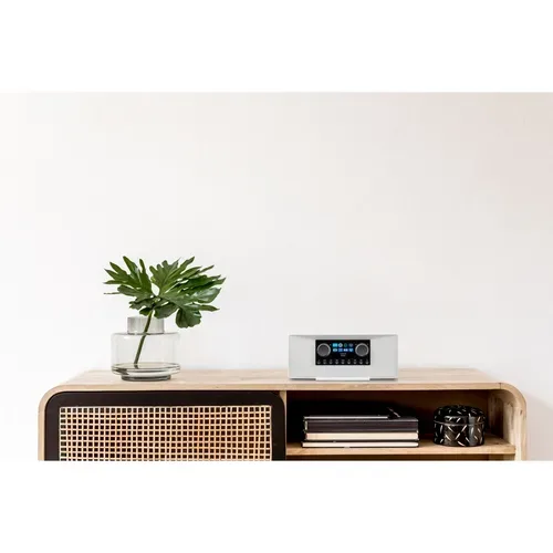 Medion, MEDION LIFE P85333 Stereo Internetradio weiß, 7,1 cm (2,8'') TFT-Farbdisplay, über 25.000 Internet-Radiosender & viele Podcasts empfangen, DAB+/UKW Radio, Wecker, WLAN, Bluetooth®, Amazon Music, Spotify®-Connect, 2 x 6 W RMS