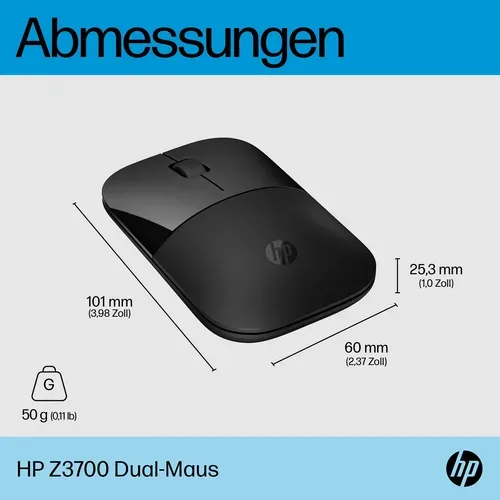 HP, HP Z3700 Dual-Maus (schwarz)