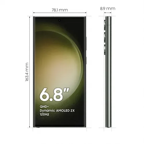 Samsung, Samsung Galaxy S23 Ultra 512GB Grün  - akzeptabler Zustand mit Ladekabel (Trade) und S Pen