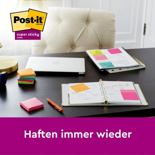 POST-IT, Post-it Haftnotiz 654-S 76 mm x 76 mm Narzissengelb 90 Blatt