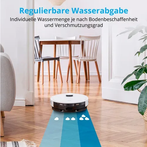 Medion, MEDION Saugroboter mit Absaugstation X20 SW+, Wischfunktion, Lasernavigation, 3.000 Pa Saugkraft, No Go & Go Bereiche, präzise Kartenerstellung, mehrere Etagen, App-Steuerung
