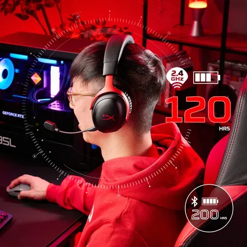 HP, HyperX Cloud III IDS-Basismodell ? Gaming-Headset (schwarz/rot)