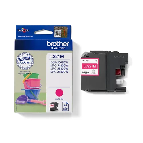 Brother, Brother B221M Druckerpatronen ma - Brother LC-221M für z.B. Brother DCPJ 562 DW, Brother MFCJ 880 DW, Brother MFCJ 480 DW, Brother MFCJ 1100