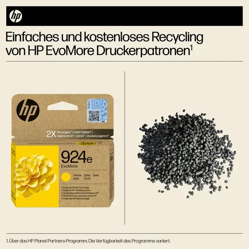 HP, HP H924ey Druckerpatronen XL y - HP No. 924e y, 4K0U9NE für z.B. HP OfficeJet Pro 8120 e, HP OfficeJet Pro 8120, HP OfficeJet Pro 8122 e