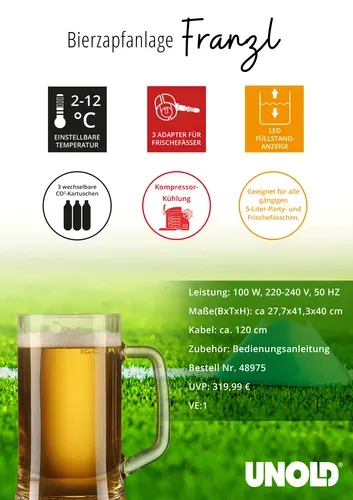 UNOLD, Unold Bierzapfanlage Franzl
