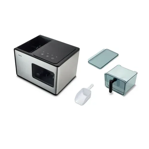 Medion, MEDION LIFE Nugget Eiswürfelbereiter MD 11960, 2 L Wassertank, schnelle Zubereitungszeit, Elektronisches Bedienfeld und LED Display, Herausnehmbarer Eiswürfelkorb, Selbstreinigung