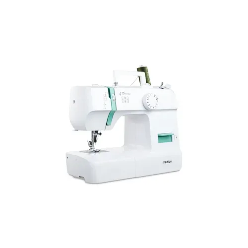Medion, MEDION LIFE Nähmaschine SM70 (MD 11179) türkis, 12 verschiedene Stickmuster, 4-Stufen-Knopfloch,  einstellbare Stichlänge, 70-Watt-Motorleistung