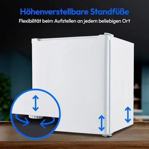 Medion, MEDION LIFE Mini-Kühlschrank MD 37724 Weiss, 41 L Nutzinhalt, manuelle Temperatureinstellung, Geräuschpegel ca. 39 dB, eingelassener Türgriff