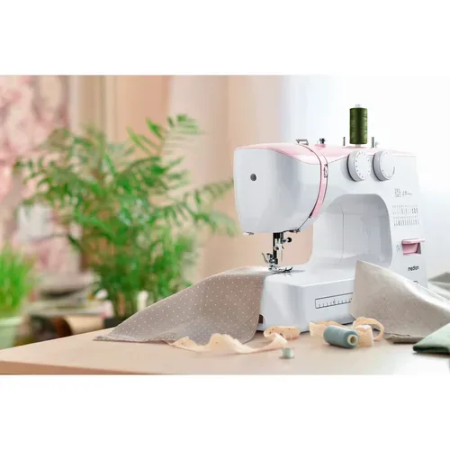 Medion, MEDION LIFE Freiarm-Nähmaschine SM60 (MD10689) rosa, einstellbare Stichlänge und Stichbreite, automatischer Einfädler, 60 verschiedene Stichmuster, integriertes Zubehörfach, 60 Watt Motorleistung