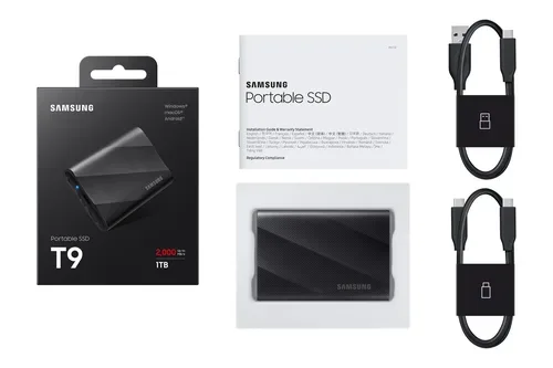 Samsung, Samsung externe SSD "T9" 1 TB Anschluss USB Typ-C,3.2 Gen 2 (3.1 Gen 2)