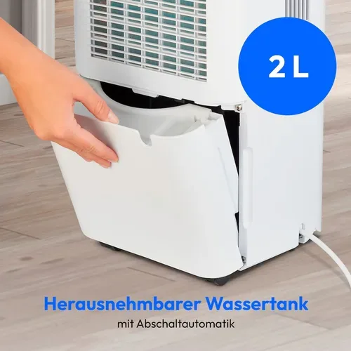 Medion, MEDION Luftentfeuchter DH10 (MD12047), Entfeuchtungsleistung 12L/Tag, Volumen Wassertank 2L, 3 Modi, 2 Geschwindigkeitsstufen, Touch-Bedienung