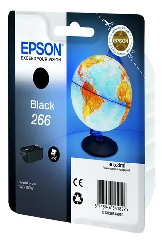 Epson, Epson E266BK Druckerpatronen bk - Epson No. 266BK, C13T26614010 für z.B. Epson WorkForce WF -100 W, Epson WorkForce WF -110 W