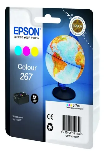 Epson, Epson E267C Druckerpatronen col - Epson No. 267C, C13T26704010 für z.B. Epson WorkForce WF -100 W, Epson WorkForce WF -110 W