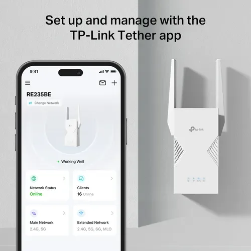 TP-Link, TP-LINK WiFi 7 Range Extender RE235BE BE3600