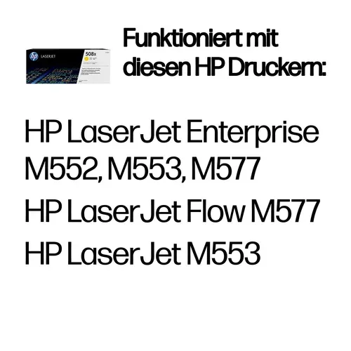 HP, HP H508XY Toner XL ye - HP No. 508X Y, CF362A für z.B. HP Color LaserJet Enterprise Flow MFP M 577 c, HP Color LaserJet Enterprise M 552 dn