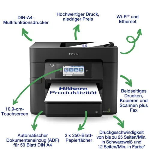 Epson, Epson - WorkForce Pro WF-4830DTWF, Schwarz
