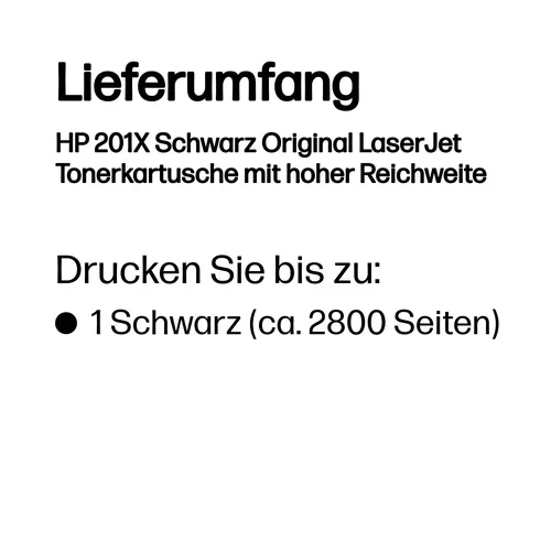HP, HP H201XBK Toner XL bk - HP No. 201X BK, CF400X für z.B. HP Color LaserJet Pro MFP M 277 dw, HP Color LaserJet Pro M 252 dw