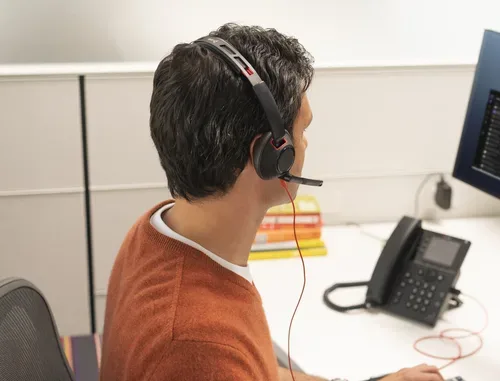 HP Poly, HP Poly Headset Blackwire C5220 Stereo USB- On Ear Headset Stereo Schwarz Noise Cancelling Computer