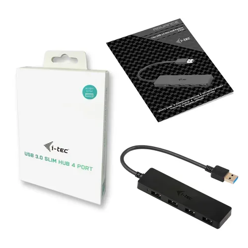 i-tec, i-tec - U3HUB404 (4 Ports, USB), Schwarz