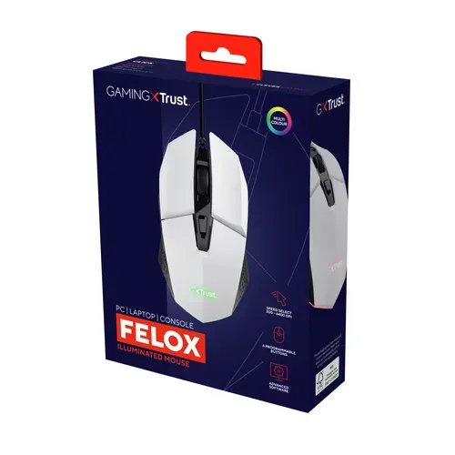 undefined, Trust Gaming-Maus GXT109 Felox Weiss