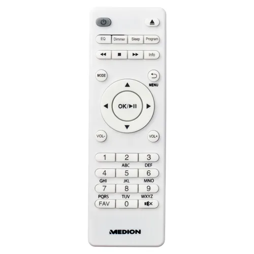 Medion, MEDION LIFE P85003 Micro-Audio-System weiß, Internet/DAB+/PLL-UKW Stereo-Radio mit je 40 Senderspeichern, 2,8'' TFT-Farbdisplay, Bluetooth® 5.0, CD-Player, WLAN, USB, 2 x 15 RMS
